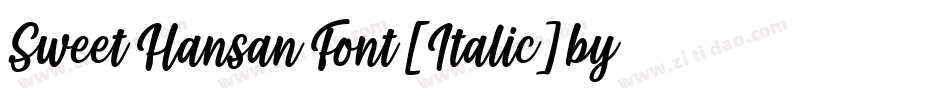 Sweet Hansan Font [Italic] by 7NTypes字体转换